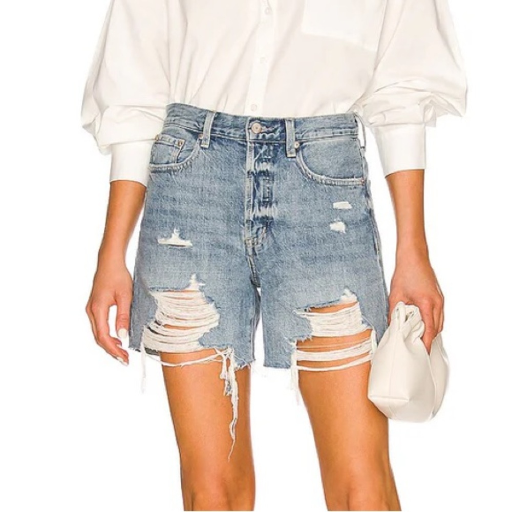 NWOT ✨ Pistola Devin High Rise Mom Cut Off Lucca Distressed